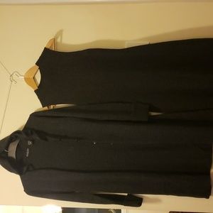 G.A.S. C.O. sleeveless sweater dress with sweater hooded dress coat buttons